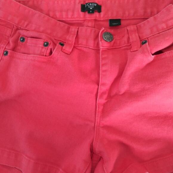J Crew Short Shorts - Orange Red Size 2 - 99%Cotton . Barbiecore - Picture 4 of 7
